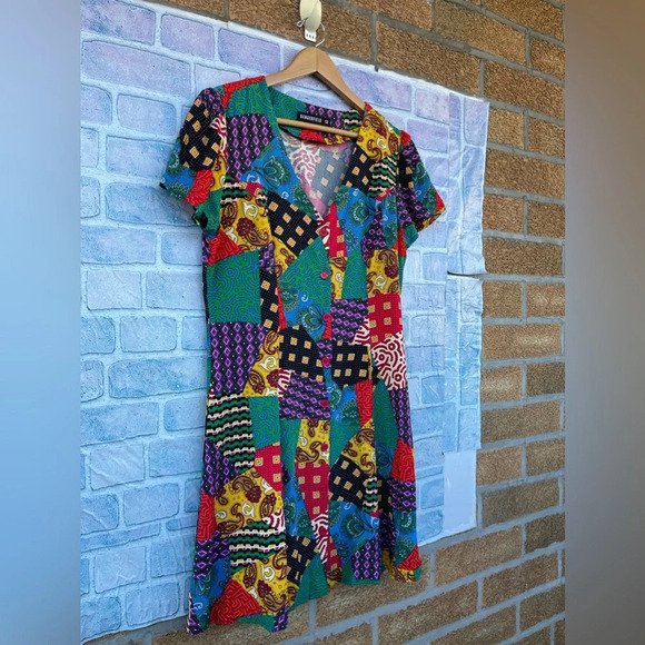 Dangerfield Patchwork Viscose Dress size AU 12/8 - Picture 4 of 13